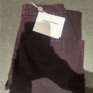 Alexander Wang Women’s Burgundy Washed Jeans